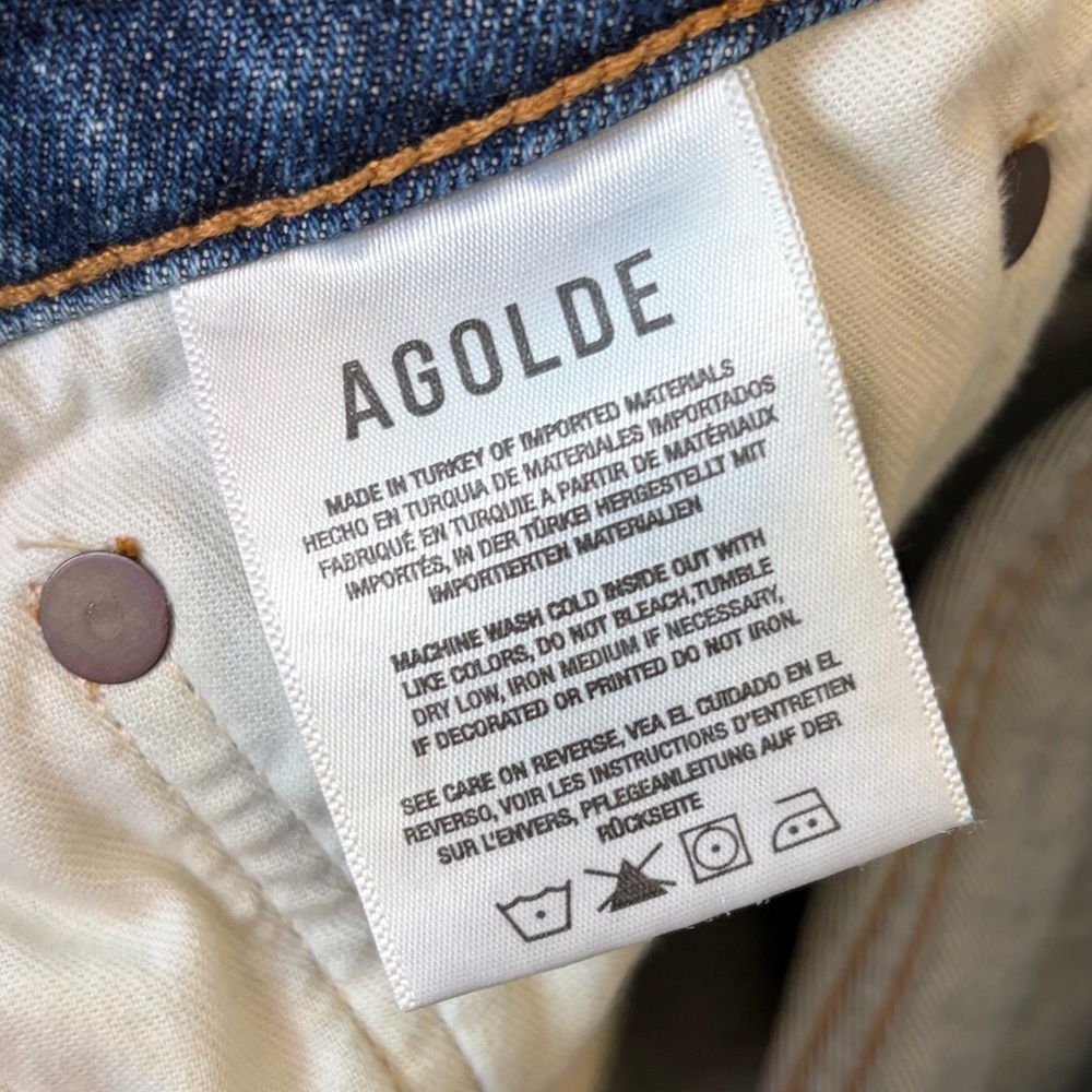 Agolde Riley High Rise Straight Crop Jeans - Picture 6 of 12